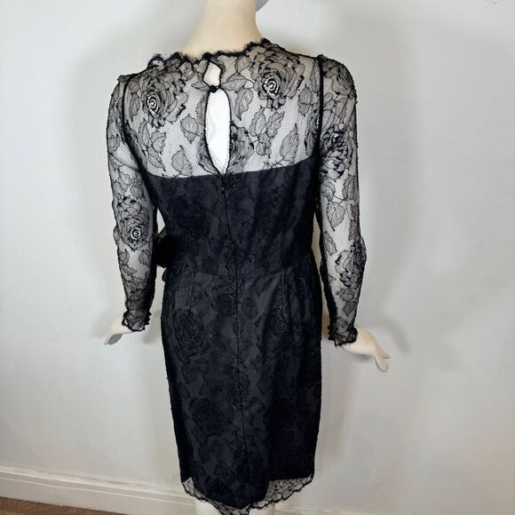 Vintage 1970s Bill Blass Lace Cocktail Dress - Picture 5 of 16